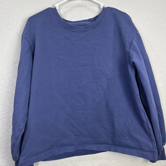 Patagonia Tops - Patagonia Sweatshirt Womens M Blue Regenerative Organic Cotton Crew Neck Relaxed